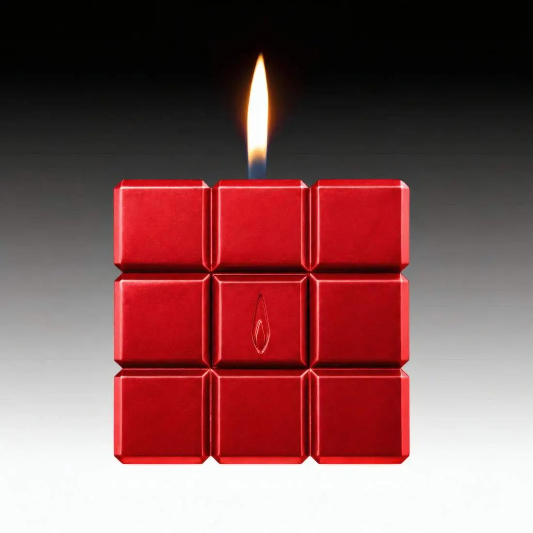 Produktbild: Colibri Heritage Cube rot Tischfeuerzeug Softflamme