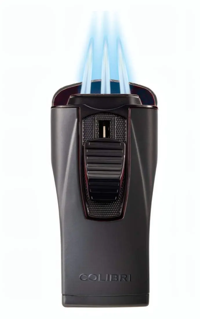 Produktbild: Colibri Monaco II Schwarz geöffnet mit 3 Flammen
