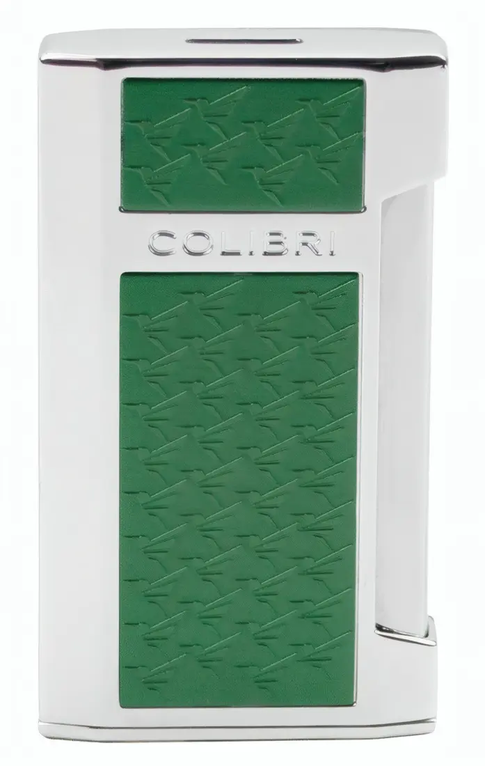Produktbild: Colibri Mosaic Grün / Chrom mit breiter Flat Flame Frontansicht