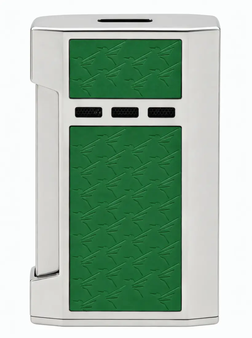 Produktbild: Colibri Mosaic Grün / Chrom mit breiter Flat Flame Rückseite