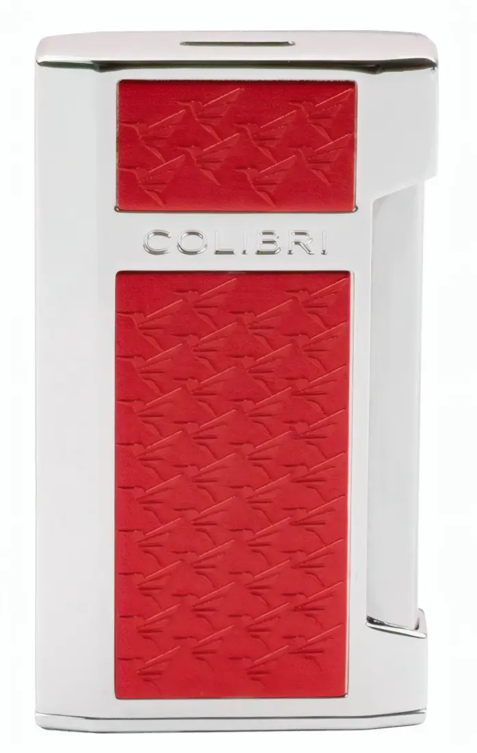 Produktbild: Colibri Mosaic Rot / Chrom mit breiter Flat Flame Frontansicht