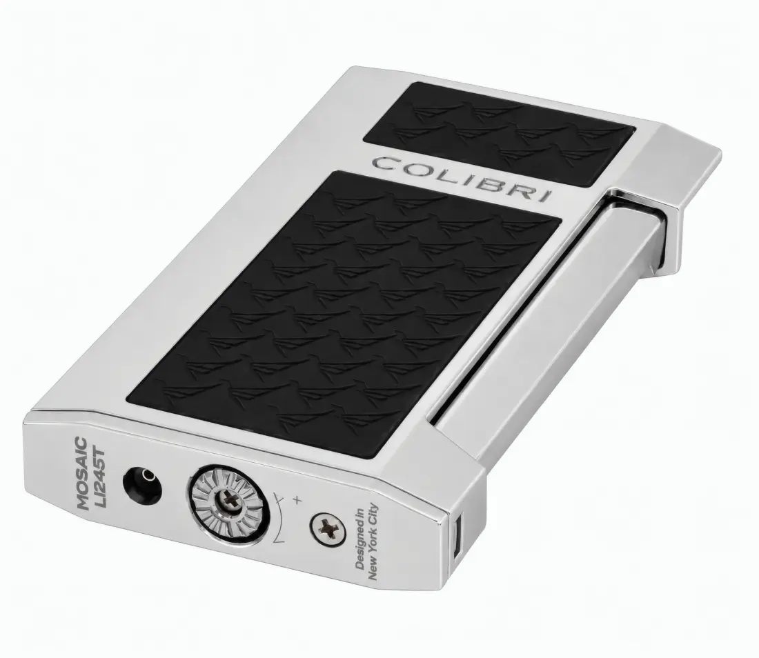 Produktbild: Colibri Mosaic Schwarz / Chrom mit breiter Flat Flame Unterseite