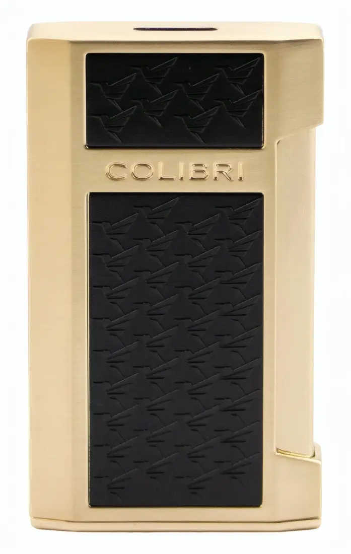 Produktbild: Colibri Mosaic Schwarz / Gold mit breiter Flat Flame Frontansicht
