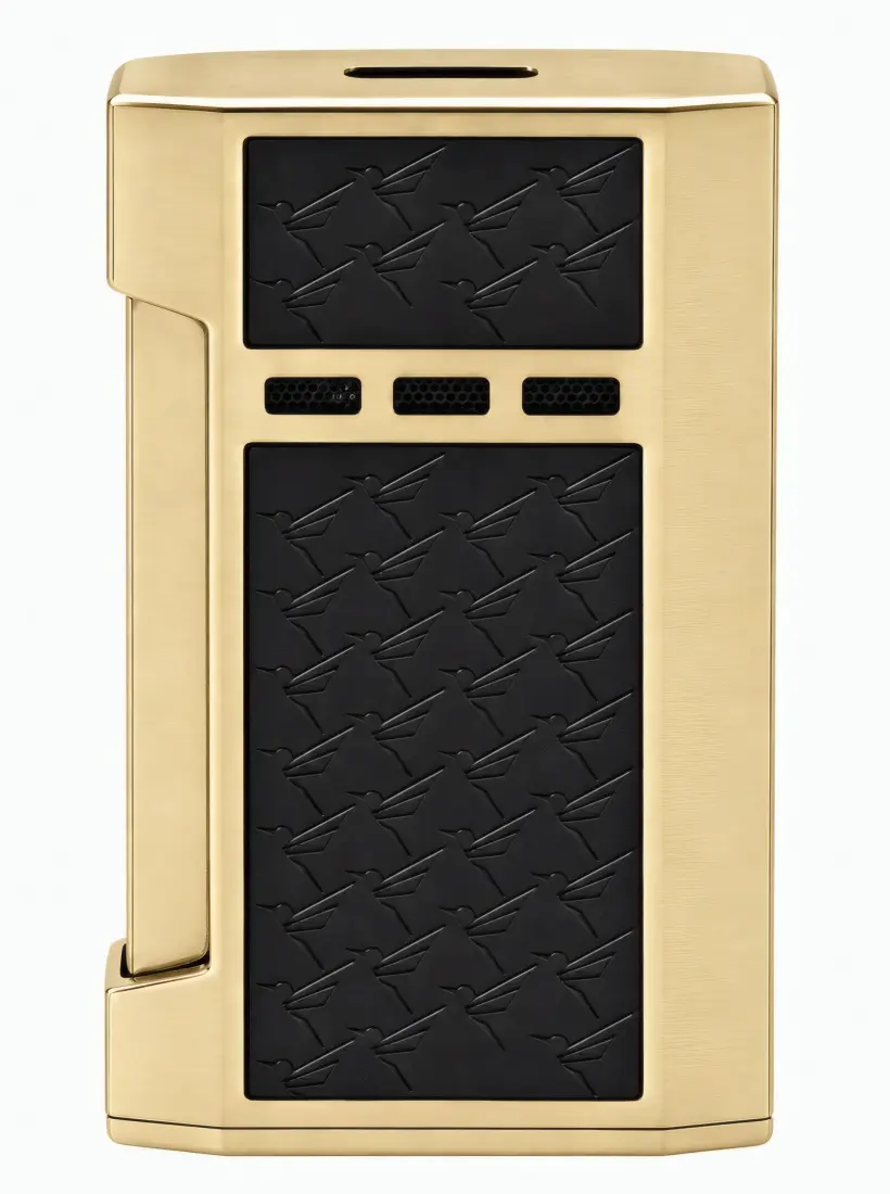 Produktbild: Colibri Mosaic Schwarz / Gold mit breiter Flat Flame Rückseite