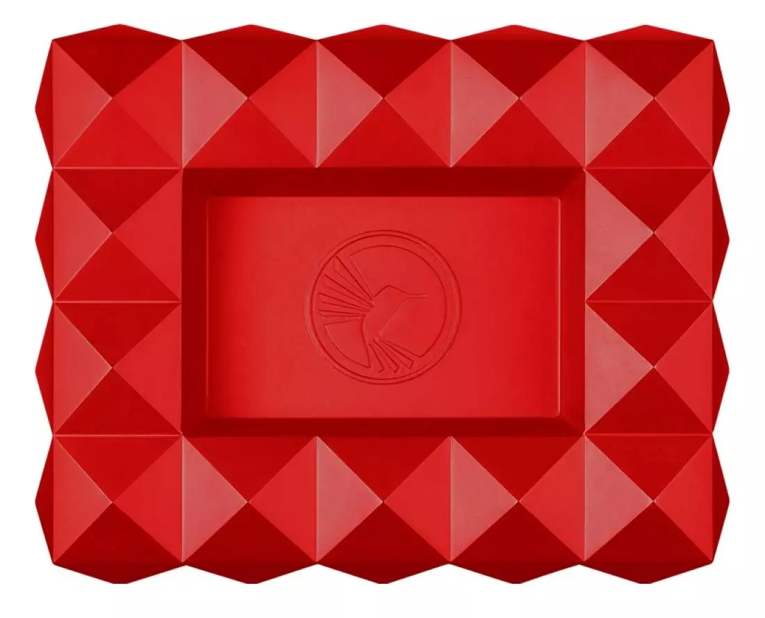 Produktbild: Colibri Quasar rot Zigarrenascher 3d Pyramiden Metall 6 Ablagen
