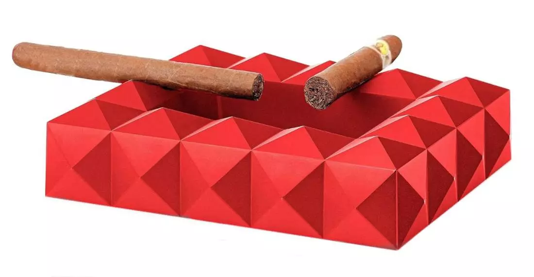 Produktbild: Colibri Quasar rot Zigarrenascher 3D Pyramiden