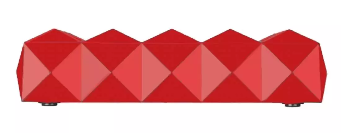 Produktbild: Colibri Quasar rot Zigarrenascher 3D Pyramiden