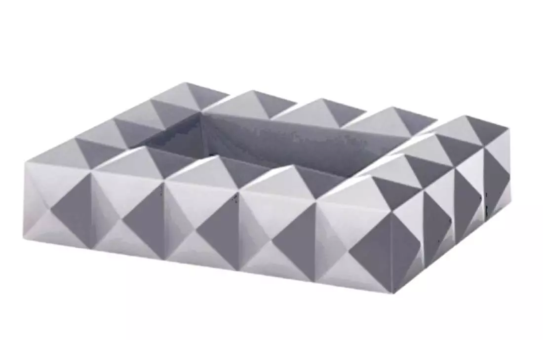 Produktbild: Colibri Quasar silber Zigarrenascher 3D Pyramiden