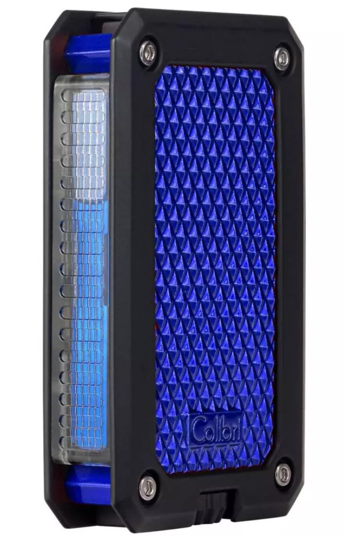 Produktbild: Colibri Rally blau - schwarz Feuerzeug seitlich