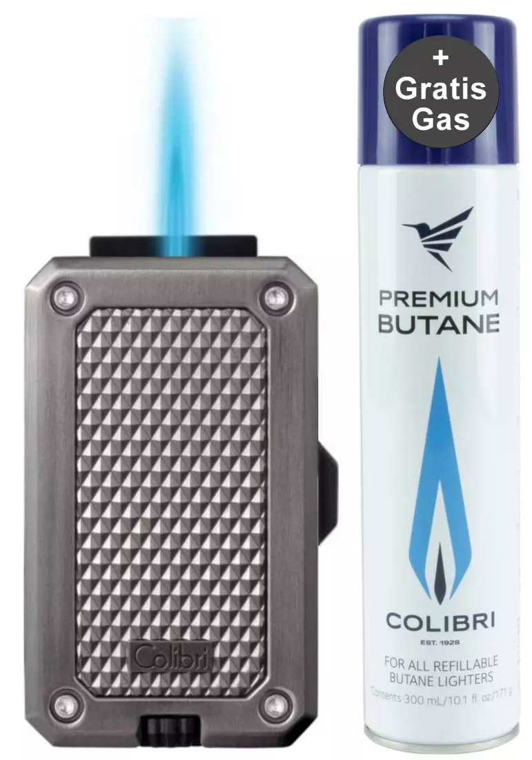 Artikelbild: Colibri Rally gunmetal Feuerzeug mit Gas Produktbild: Colibri Rally gunmetal Feuerzeug mit Gas