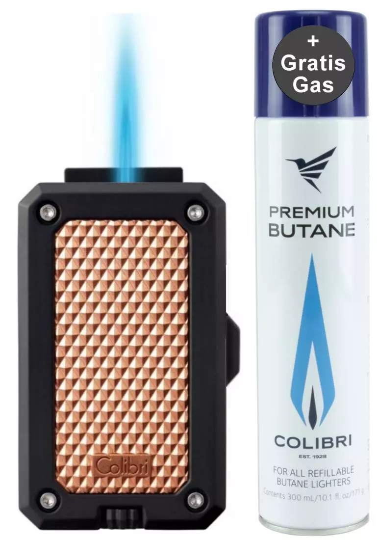 Artikelbild: Colibri Rally rosegold schwarz Feuerzeug mit Gas Produktbild: Colibri Rally rosegold schwarz Feuerzeug mit Gas