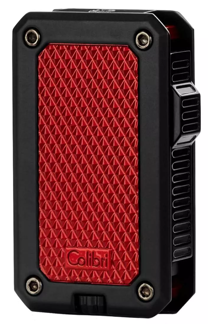 Artikelbild: Colibri Rally rot schwarz Feuerzeug seitlich Produktbild: Colibri Rally rot schwarz Feuerzeug seitlich