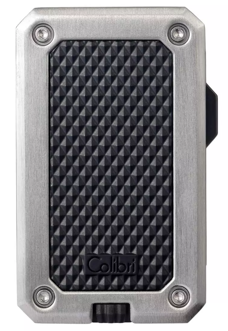 Artikelbild: Colibri Rally chrom schwarz Feuerzeug vorne Produktbild: Colibri Rally chrom schwarz Feuerzeug vorne