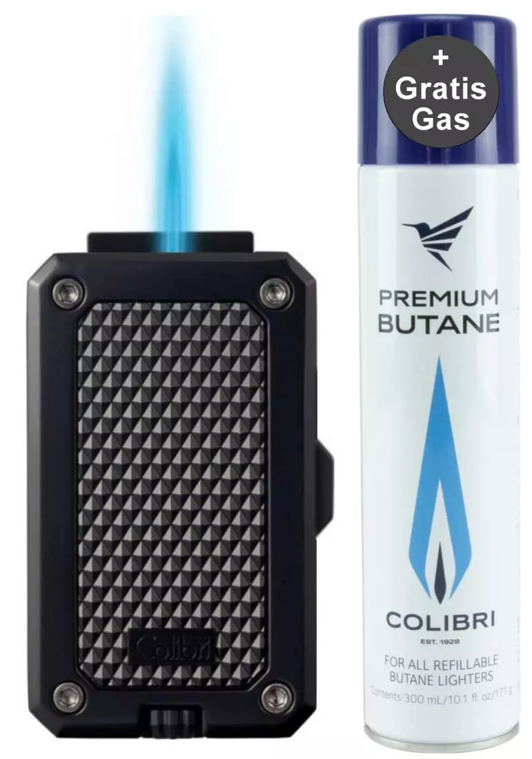 Artikelbild: Colibri Rally schwarz Feuerzeug mit Gas Produktbild: Colibri Rally schwarz Feuerzeug mit Gas