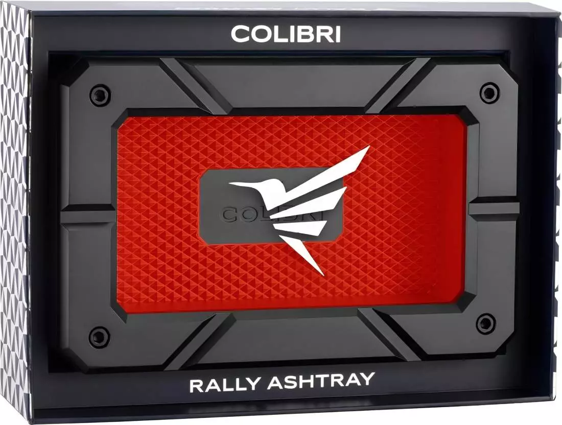 Produktbild: Colibri Rally Zigarrenascher schwarz rot in Verpackung