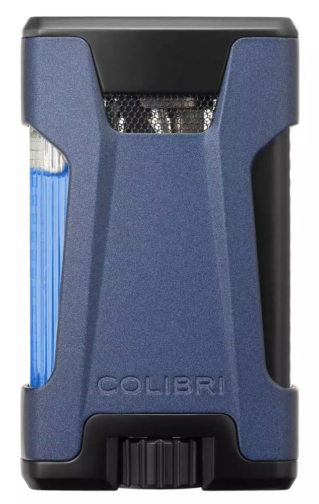 Colibri Rebel blau metallic schwarz mit 2-fach Jet-Flamme