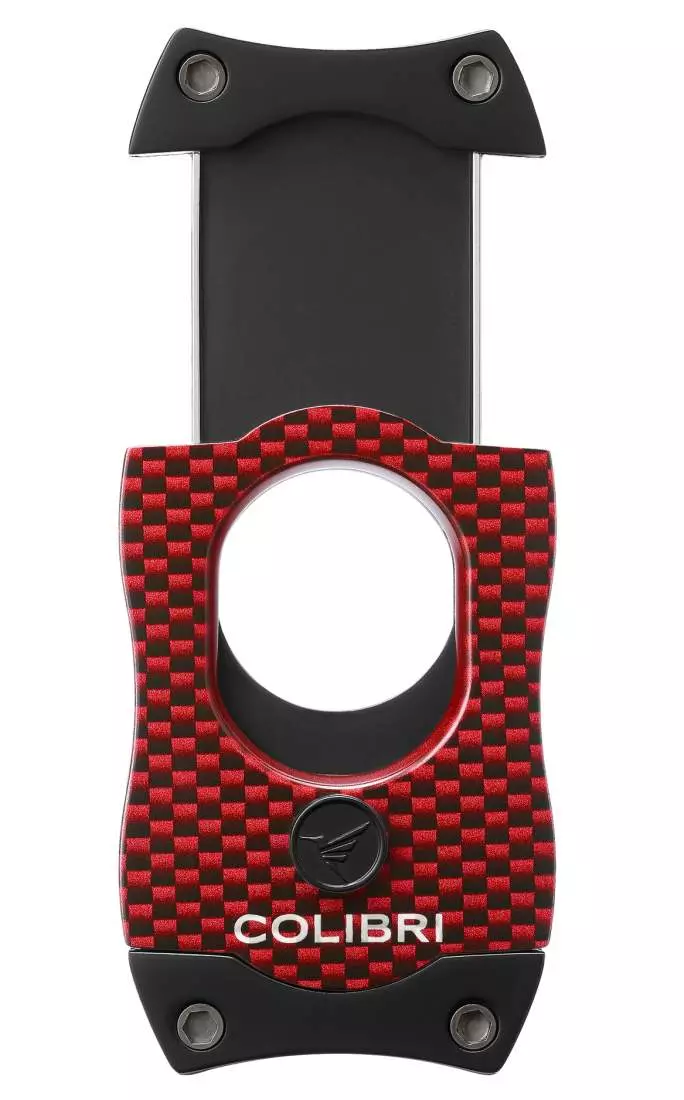 Produktbild: Colibri S-Cut II Carbon rot Zigarrencutter offen