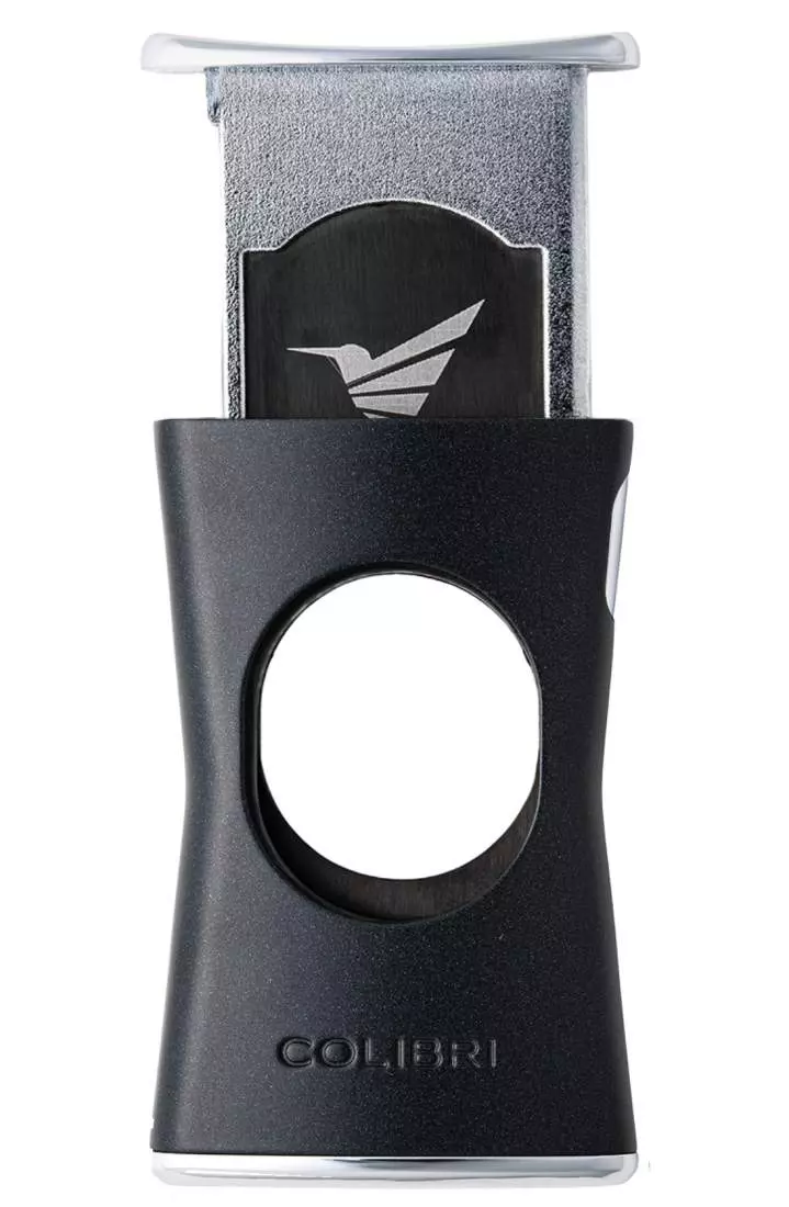 Produktbild: Colibri Slim Cut schwarz chrom Zigarrencutter offen