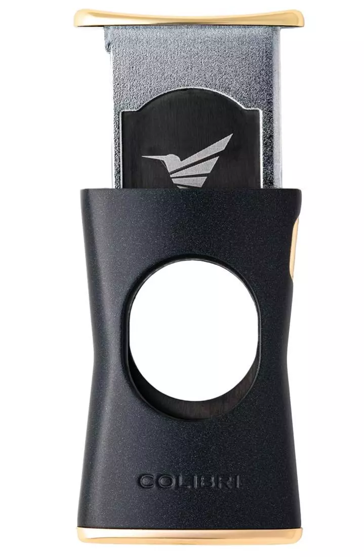 Produktbild: Colibri Slim Cut schwarz gold Zigarrencutter offen