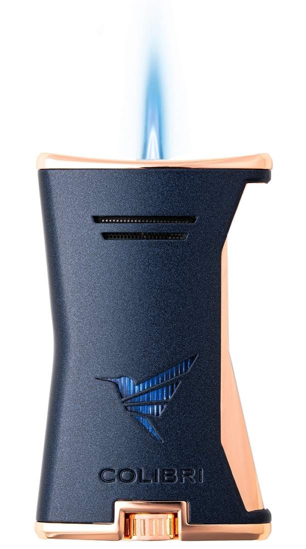 Produktbild: Colibri Slim marine blau-gold mit Flamme