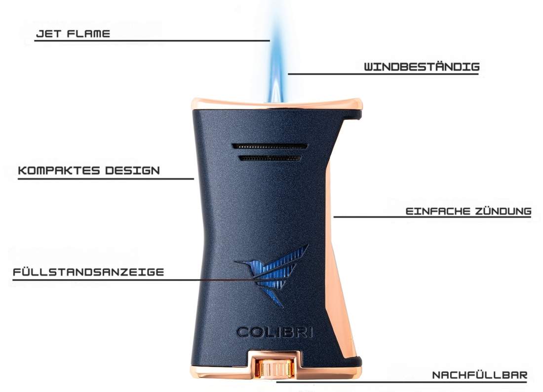Produktbild: Colibri Slim marine blau-gold mit Beschreibung