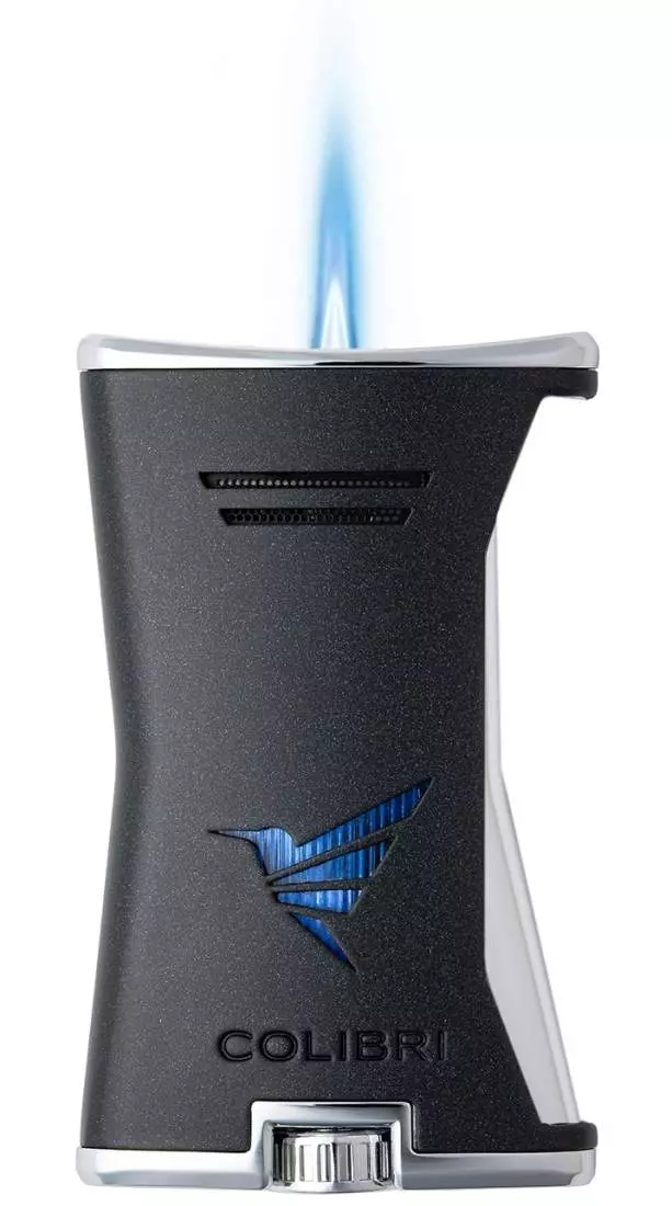 Artikelbild: Colibri Slim schwarz-chrom mit Flamme Produktbild: Colibri Slim schwarz-chrom mit Flamme