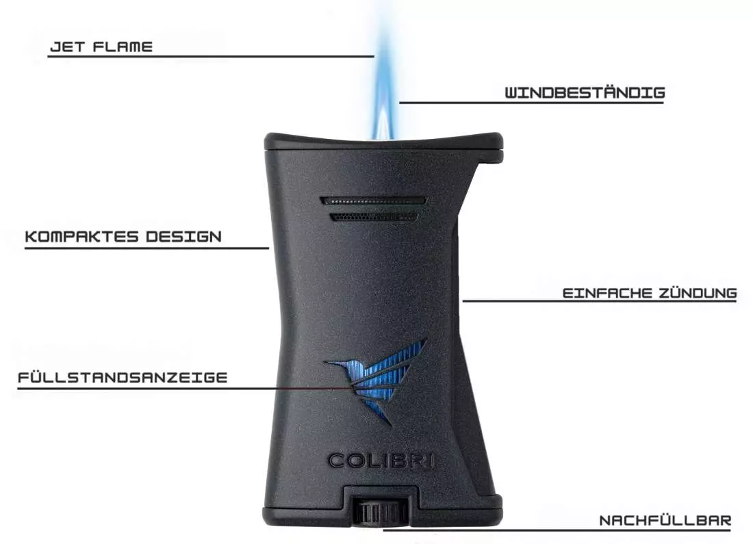 Artikelbild: Colibri Slim schwarz-chrom mit Beschreibung Produktbild: Colibri Slim schwarz-chrom mit Beschreibung