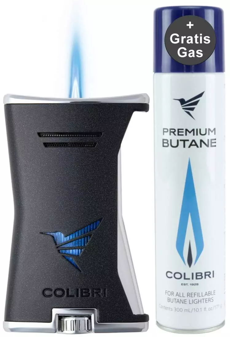 Artikelbild: Colibri Slim schwarz-chrom mit 1-fach Jet-Flamme Produktbild: Colibri Slim schwarz-chrom mit 1-fach Jet-Flamme