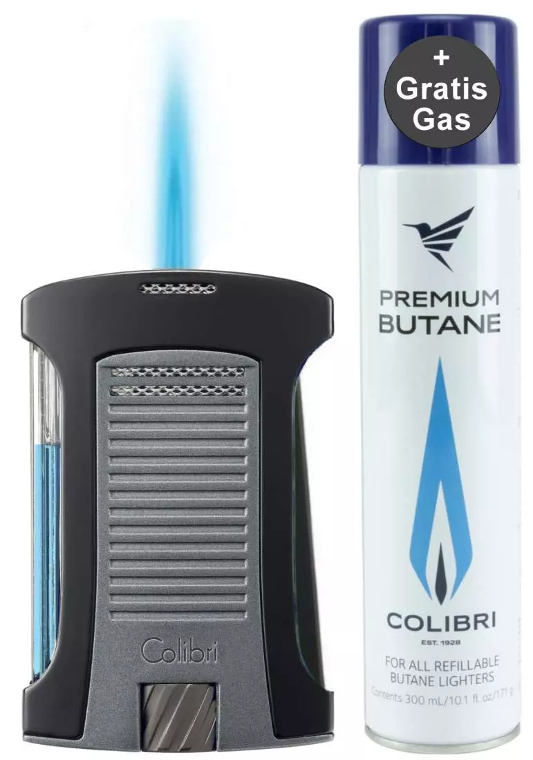 Artikelbild: Colibri Daytona II anthrazit schwarz Feuerzeug Produktbild: Colibri Daytona II anthrazit schwarz Feuerzeug