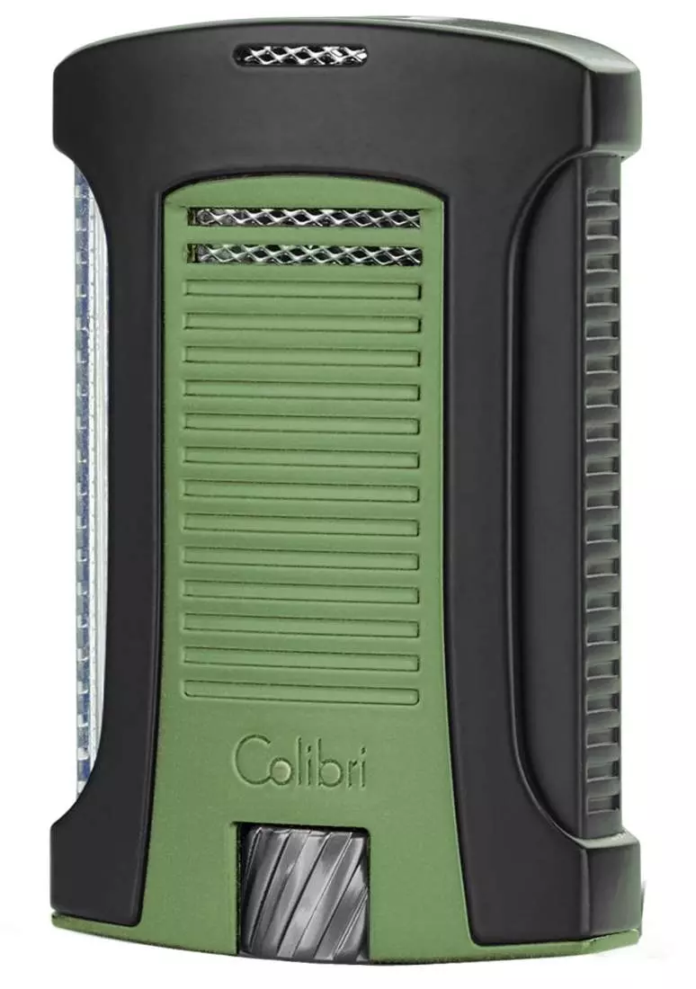 Artikelbild: Colibri Daytona II grün schwarz Feuerzeug schräg Produktbild: Colibri Daytona II grün schwarz Feuerzeug schräg