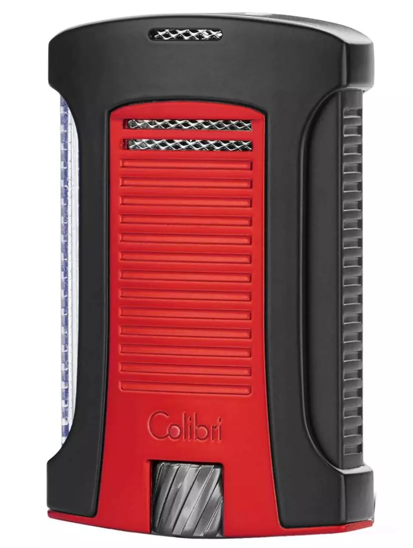 Artikelbild: Colibri Daytona II rot schwarz Feuerzeug seitlich Produktbild: Colibri Daytona II rot schwarz Feuerzeug seitlich