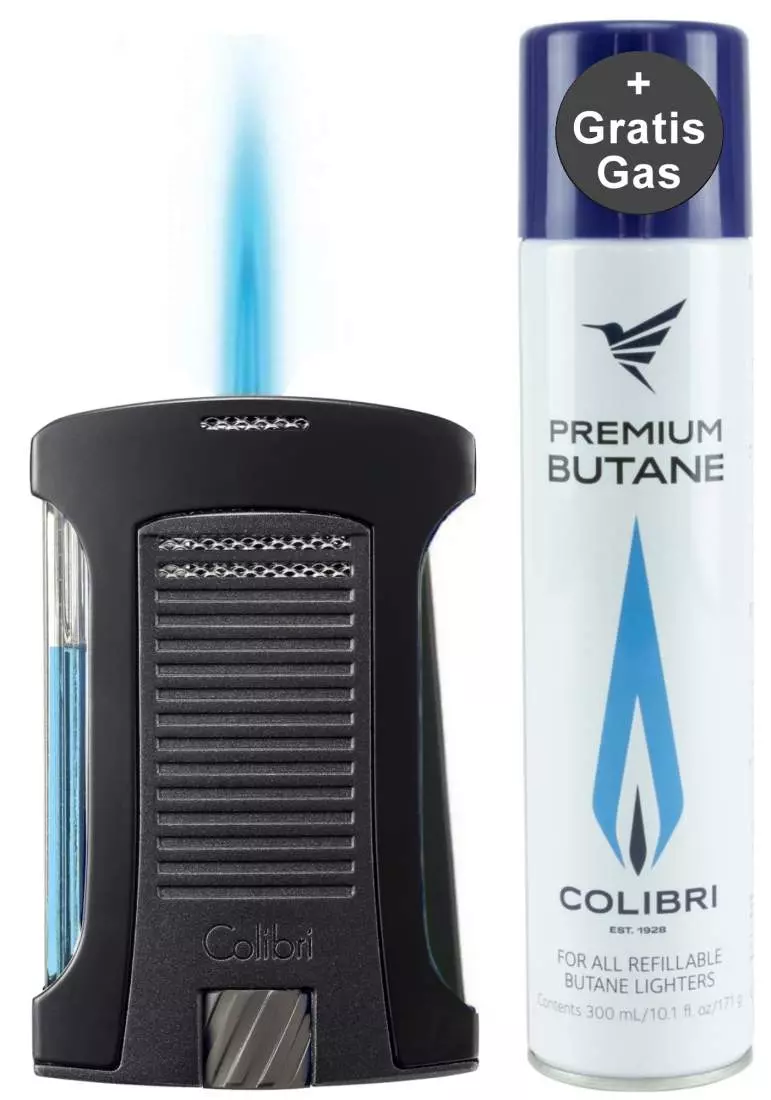 Artikelbild: Colibri Daytona II schwarz Feuerzeug mit Jet-Flamme Produktbild: Colibri Daytona II schwarz Feuerzeug mit Jet-Flamme