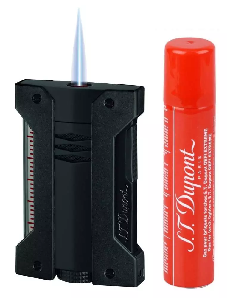 S.T. Dupont Feuerzeug Defi Extreme schwarz 021400 mit Gratisgas