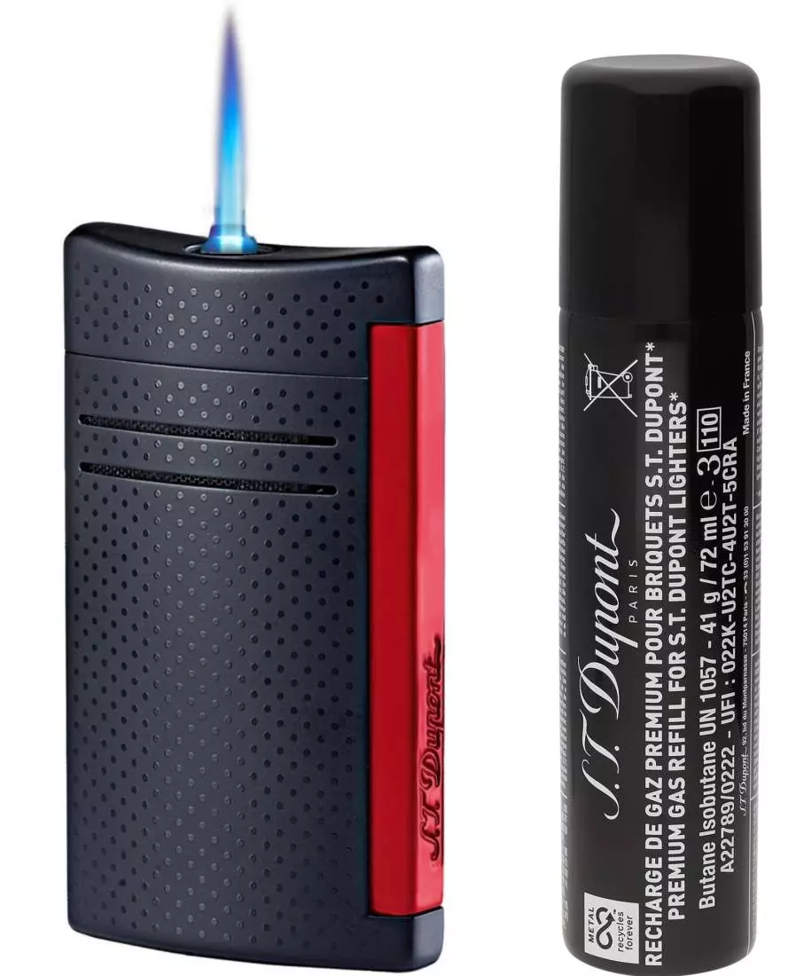 Produktbild: S.T. Dupont MaxiJet schwarz rot mit Gas