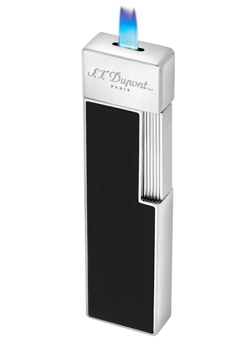 Produktbild: S.T. Dupont Twiggy Feuerzeug schwarz chrom Flamme