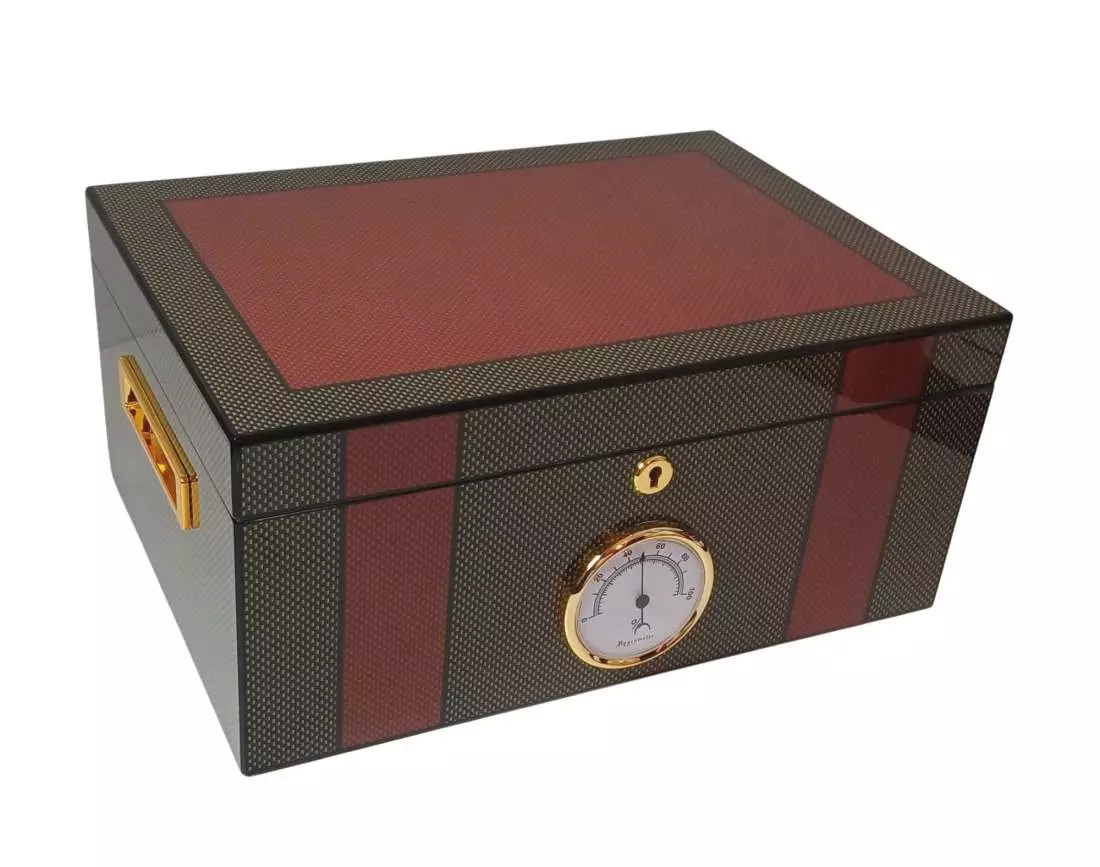 Produktbild: Humidor Carbondesign grün/orange 563113