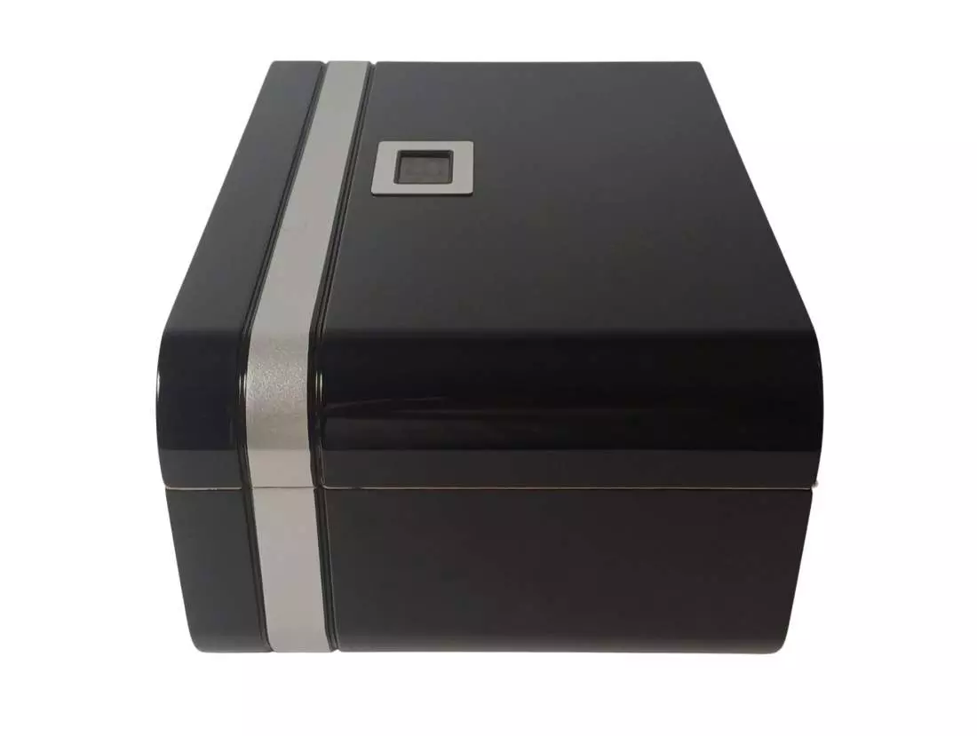Produktbild: PASSATORE Humidor schwarz/silber Seite
