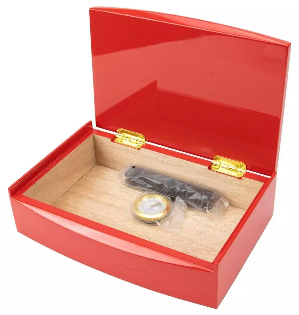 Produktbild: Humidor dunkelblau glänzend offen
