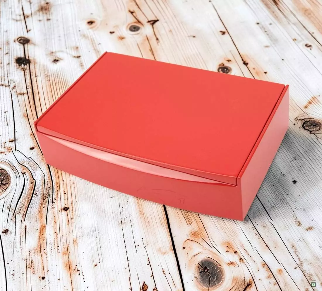 Produktbild: Humidor dunkelblau glänzend auf Holz