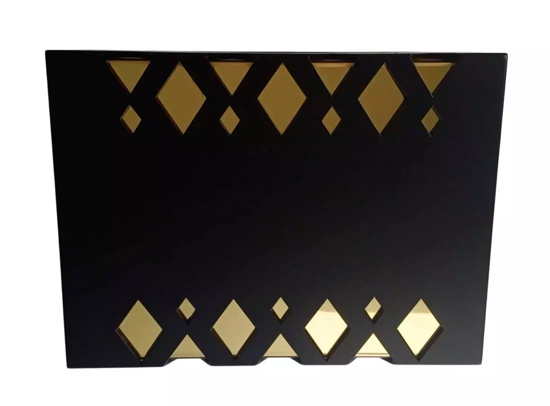 Produktbild: Humidor schwarz matt - Gold oben
