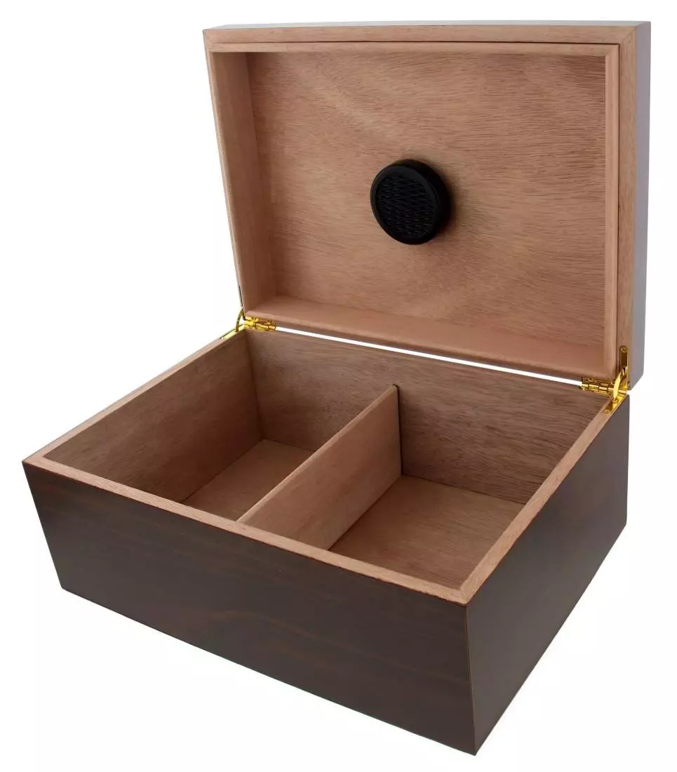Produktbild: Humidor Walnuss Dekor geöffnet