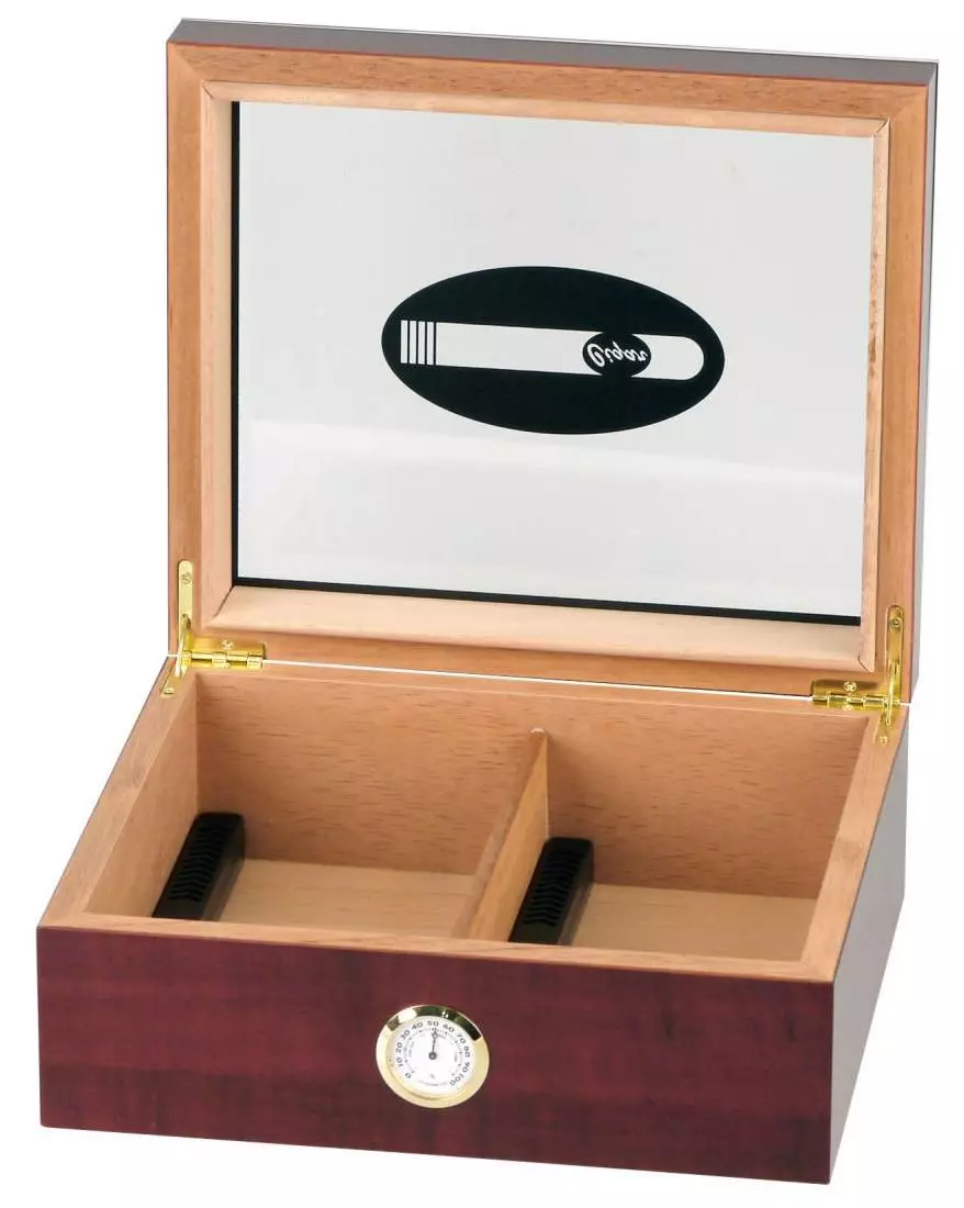 Produktbild: Humidor Kirschbaumoptik Sichtfenster Cigar offen