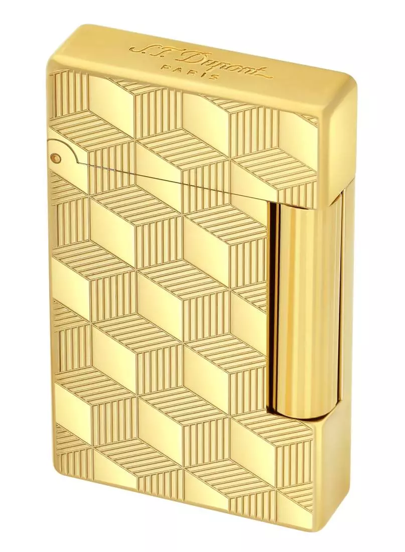 Produktbild: S.T. Dupont Initial gold Cube Feuerzeug