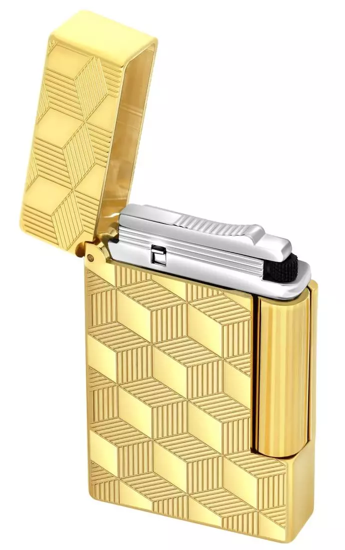 Produktbild: S.T. Dupont Initial gold Cube Feuerzeug