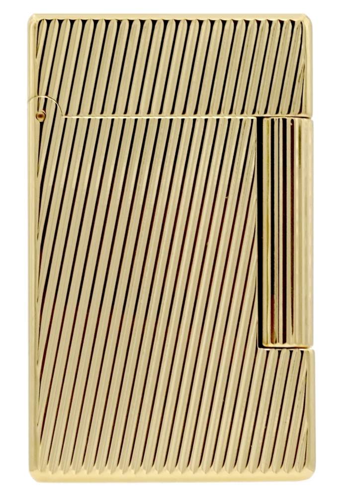 S.T. Dupont Feuerzeug Initial gold diagonale Streifen