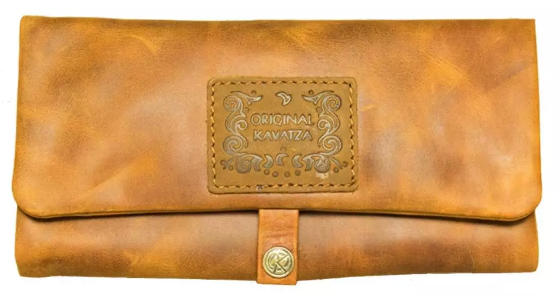 Produktbild: Kavatza Tabba Deluxe P 03RO Leder hellbraun Joint Tabaktasche Drehertasche