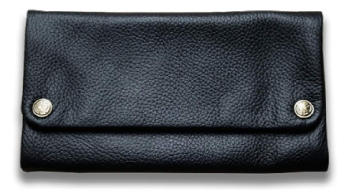 Produktbild: Kavatza Classic Leder schwarz Tabaktasche Drehertasche Tabakbeutel