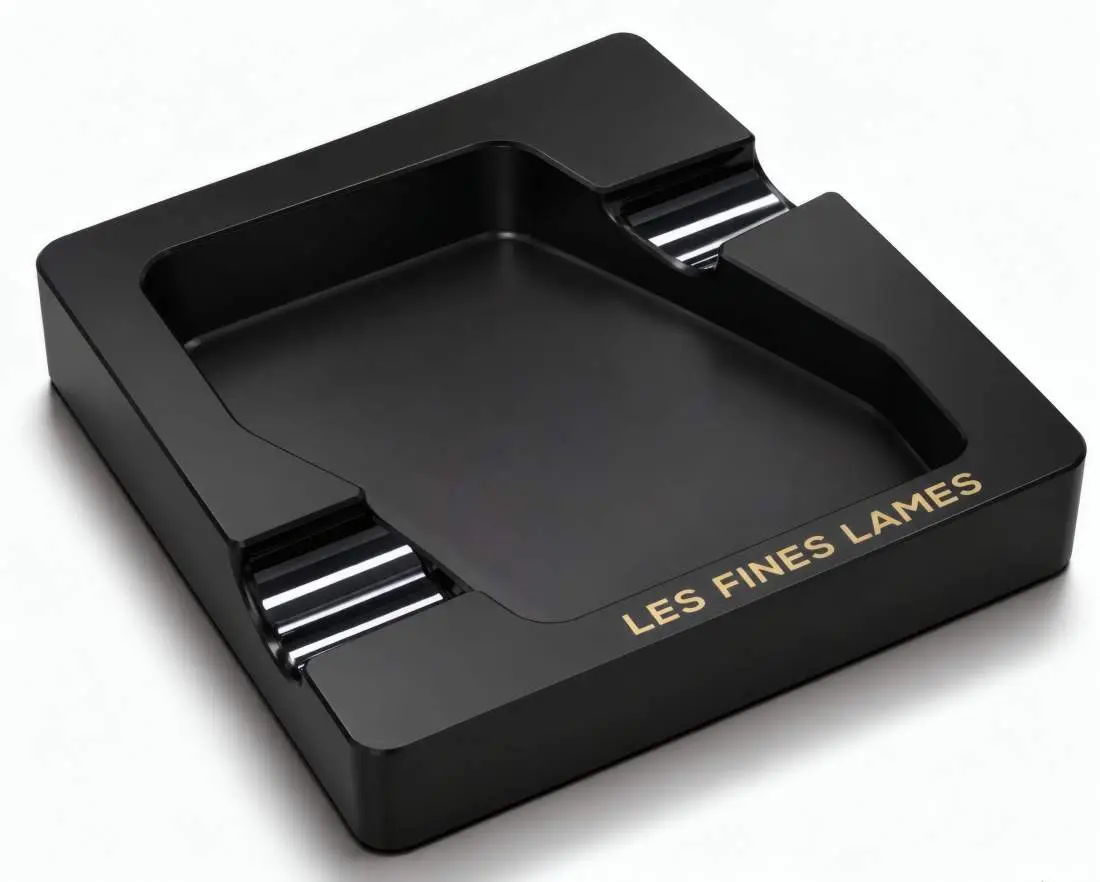 Produktbild: Les Fines Lames DYAD Black Obsidian Zigarrenascher schräg