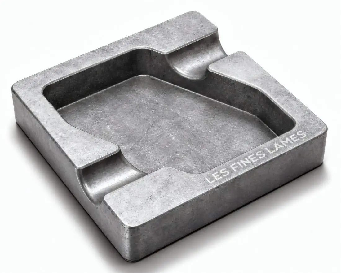 Produktbild: Les Fines Lames DYAD RAW Aluminum Zigarrenascher schräg