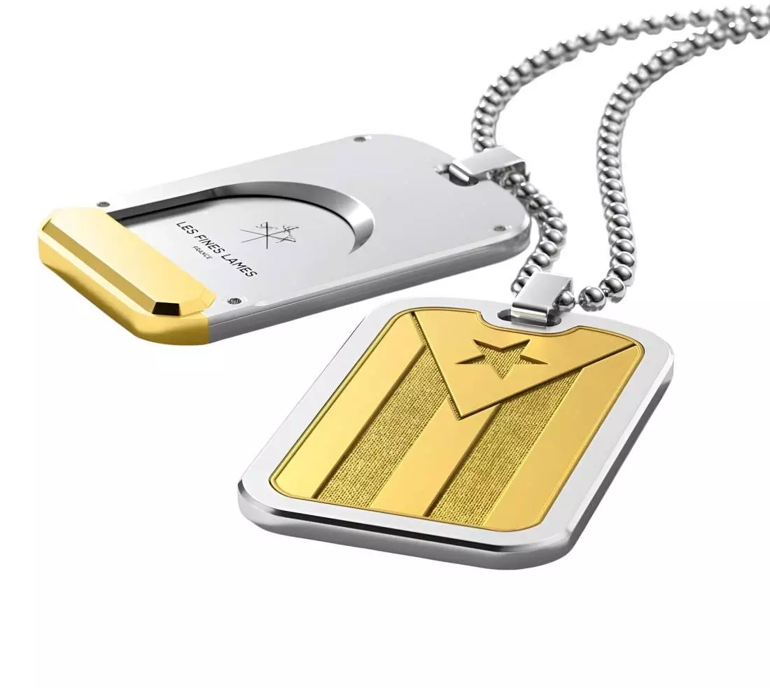 Produktbild: Les Fines Lames LE TAG T100 Flag Cuba Gold liegend